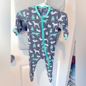 Kickee Pants Dog Footie Size 0-3 Months
